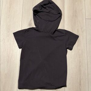 Nununu Kids Short Sleeve Hooded Tee - Black (with face cover ..turtle neck)